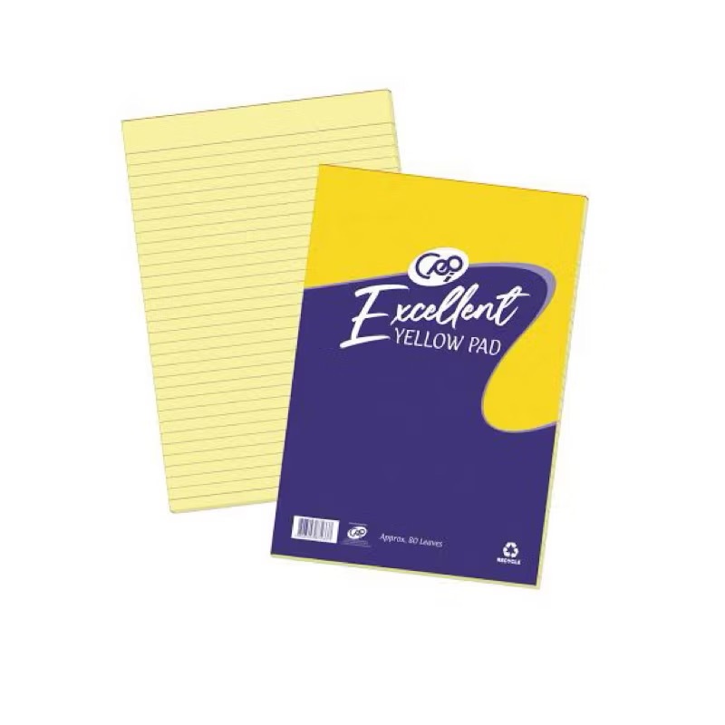 WISDOM 80 LEAVES HIGH QUALITY YELLOW PAD PAPER (random brand) | Shopee ...