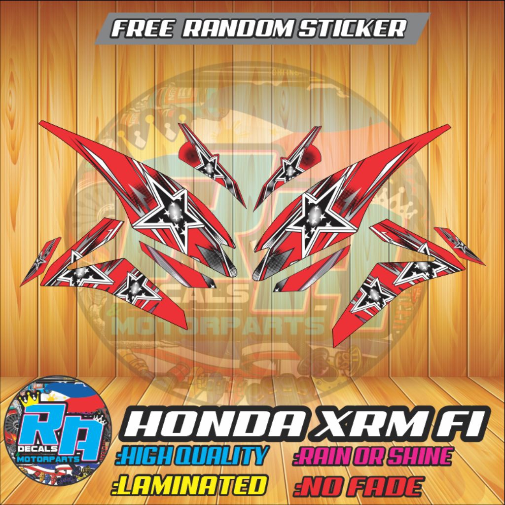 Honda Xrm Fi Star Decals | Shopee Philippines
