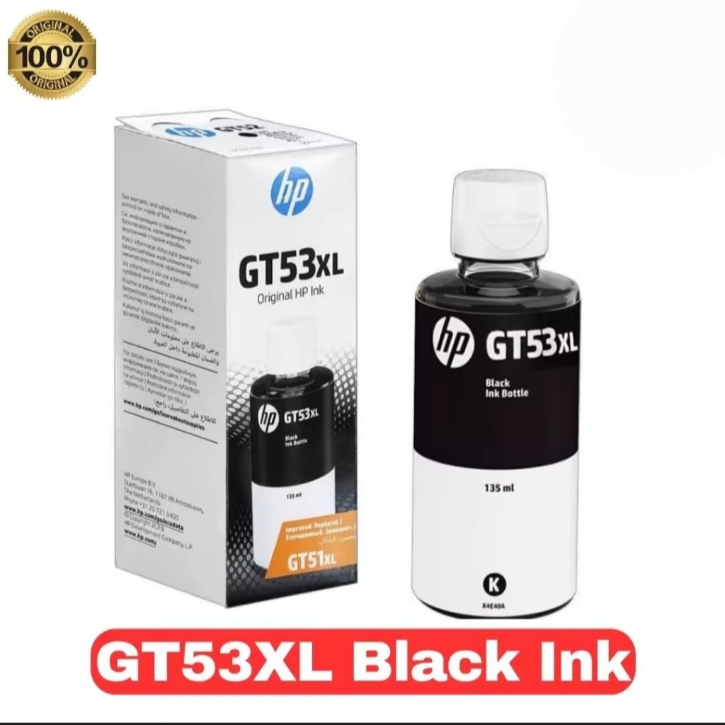 HP GT53XL 135-ml Black Original Ink Bottle Replacement of Gt51xl ...