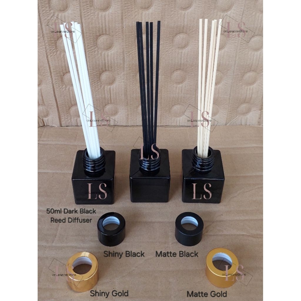 50ml Dark Black Square Reed Diffuser Empty Bottle Set | Shopee Philippines