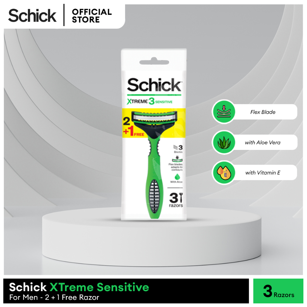 Schick Disposable Extreme 3 Bag 2+1 DM with 3 Razors | Shopee Philippines
