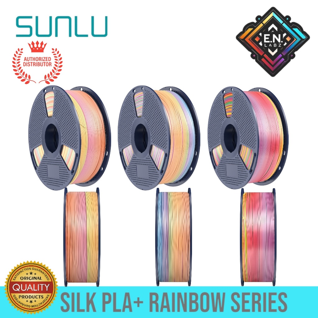 SUNLU Silk PLA+ Rainbow Filaments Series 1.75mm 1KG | Shopee Philippines
