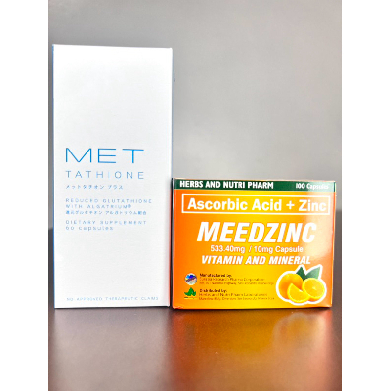 glutathione with algatrium MET Tathione 710mg Glutathione 60 Capsules with Algatrium) with FREE  Vitamin C