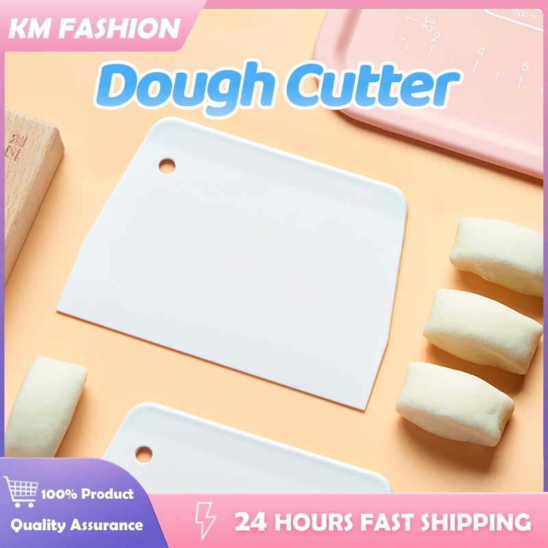KM Dough Cutter Scraper Baking Cutter Plastic Kitchen Scraper Cutting ...