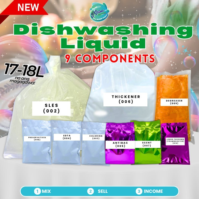 EXTREME DIY Dishwashing Liquid Kit - 17 liters yield / 9 COMPONENTS ...