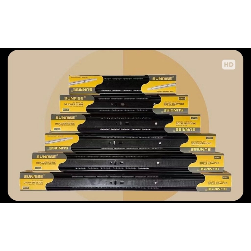 HD SUNRISE Drawer Guide / Drawer Slide/ Drawer Roller /3 Fold Drawer ...