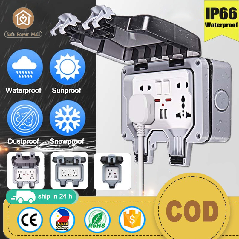 Ip66 Outdoor Socket Waterproof Switch Socket Power Socket Panel Switch ...