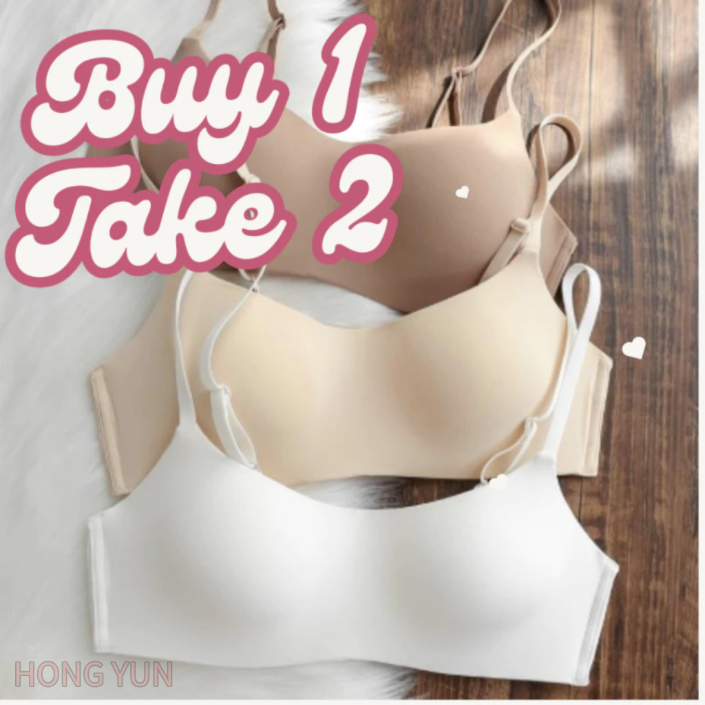 3PCS Seamless Underwear Women Push-Up Bra Thin Style Wireless Bras ...