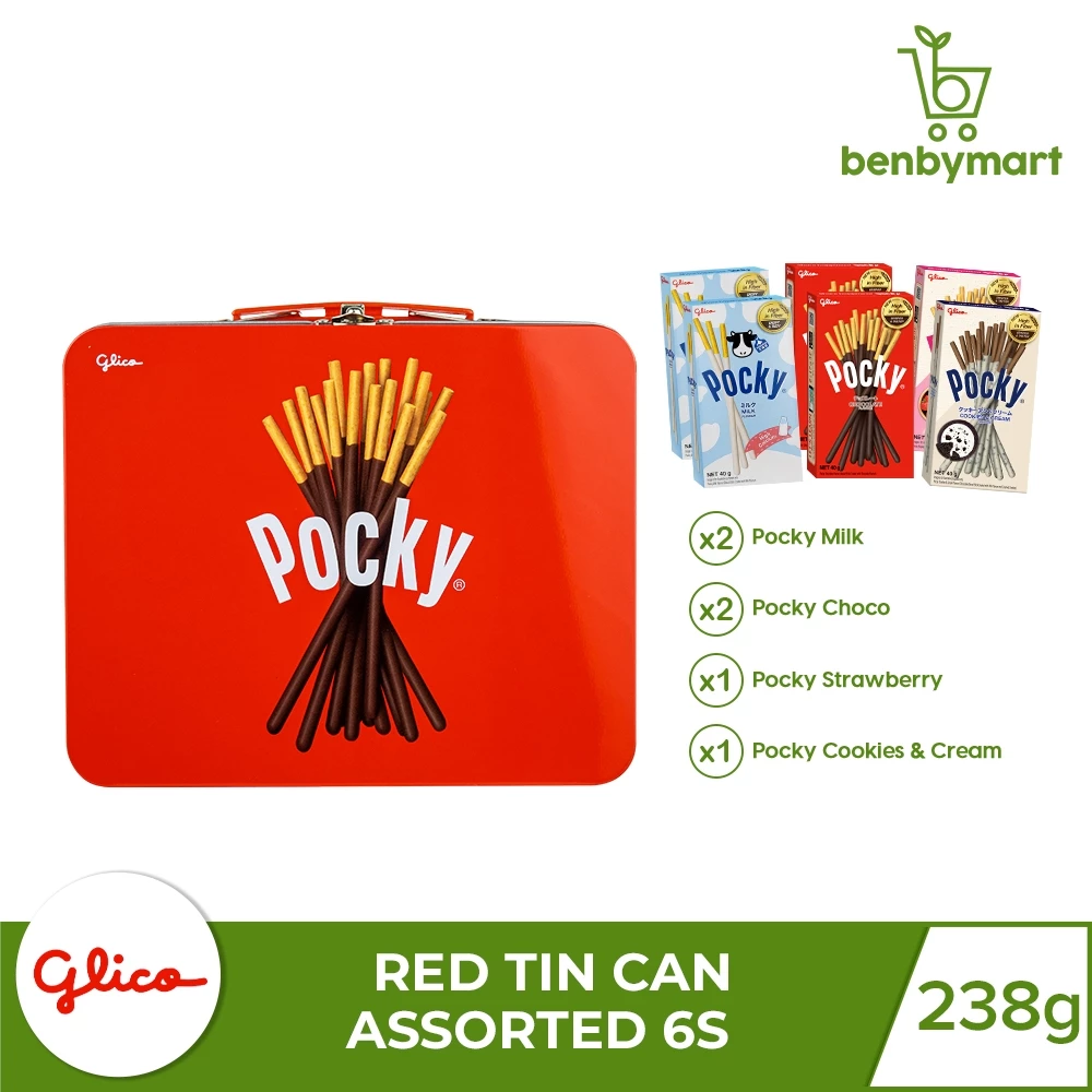 Pocky with Red Tin Lunch Box