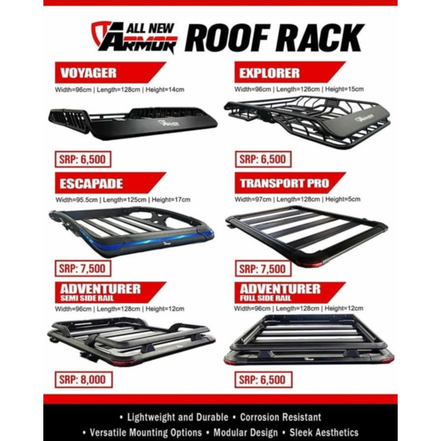 ARMOR ROOF RACK | LIGHTWEIGHT AND DURABLE | MODULAR DESIGN & SLEEK ...