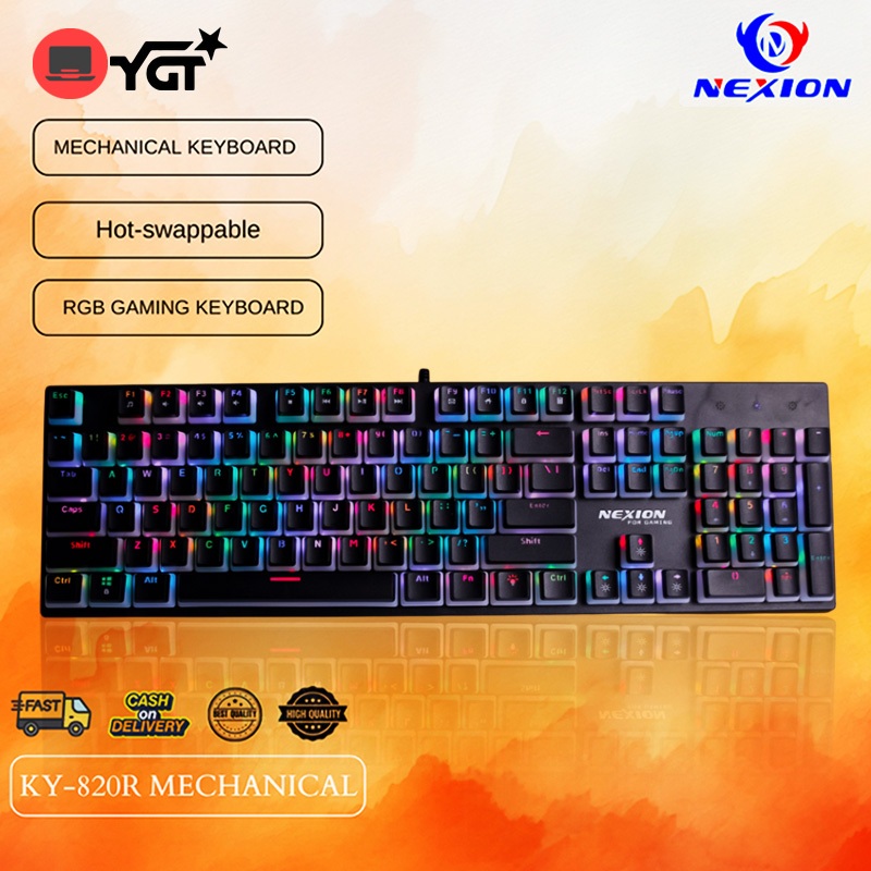 NEXION KY-820R Gaming Mechanical Keyboard ARGB Wired Keyboard For ...