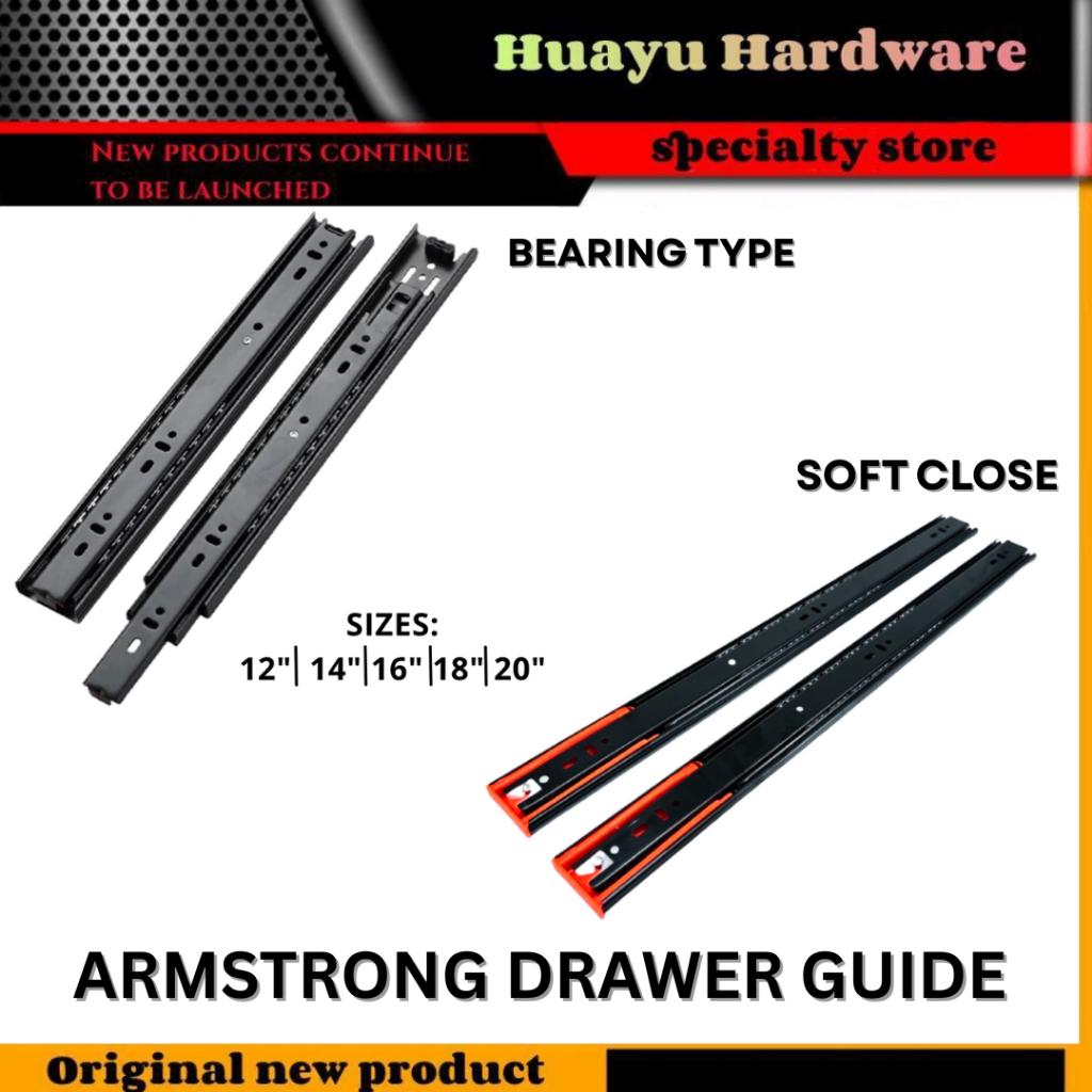 ARMSTRONG DRAWER GUIDE 1 SET ( 12 ' / 14 ' / 16 ' / 18 ' / 20 ...