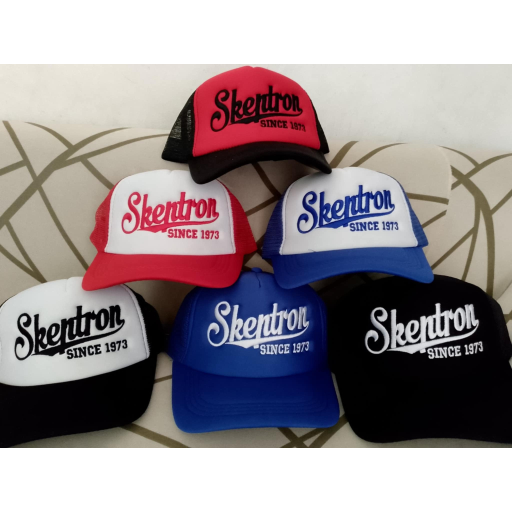 Skeptron net cap embroidery design high quality | Shopee Philippines