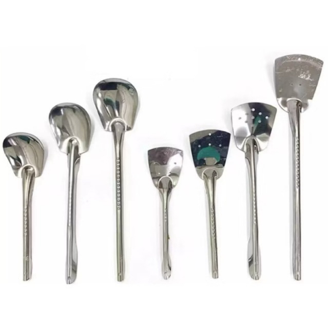 kitchen stainless ladle and spatula sandok sianse | Shopee Philippines