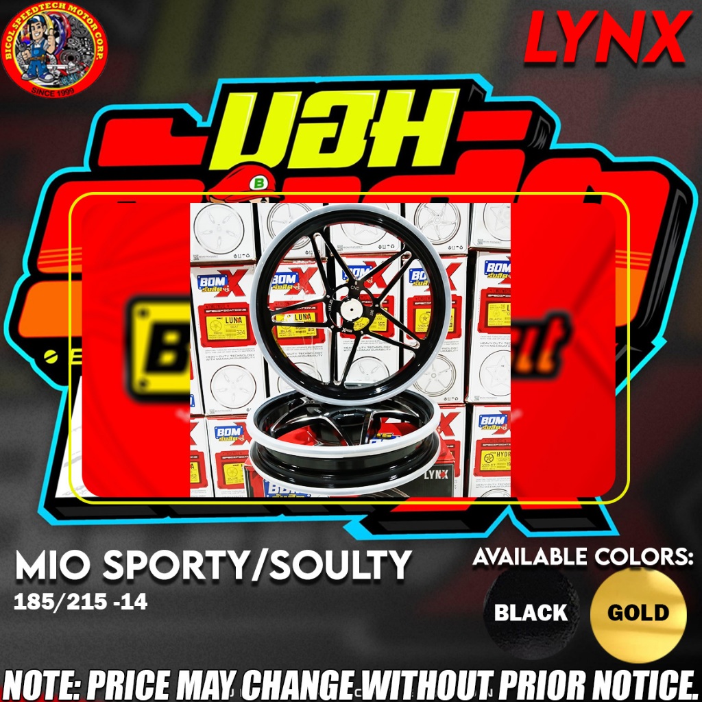 BOM RANGSIT MAGS MIO SPORTY/SOULTY BOM-X LYNX 185/215 -14 (CM02MAD ...