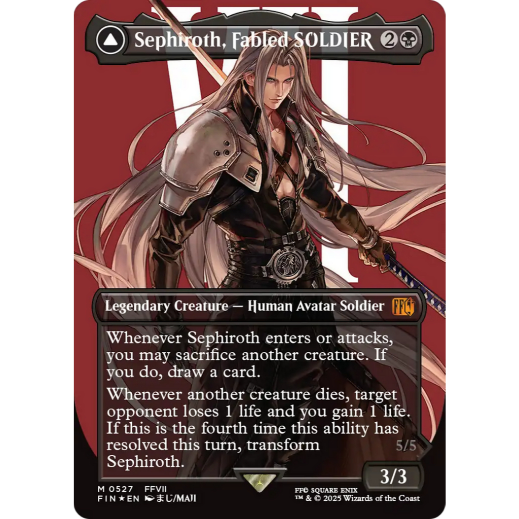 Sephiroth Fabled Soldier Fin Quality Mtg Proxy Shopee Philippines