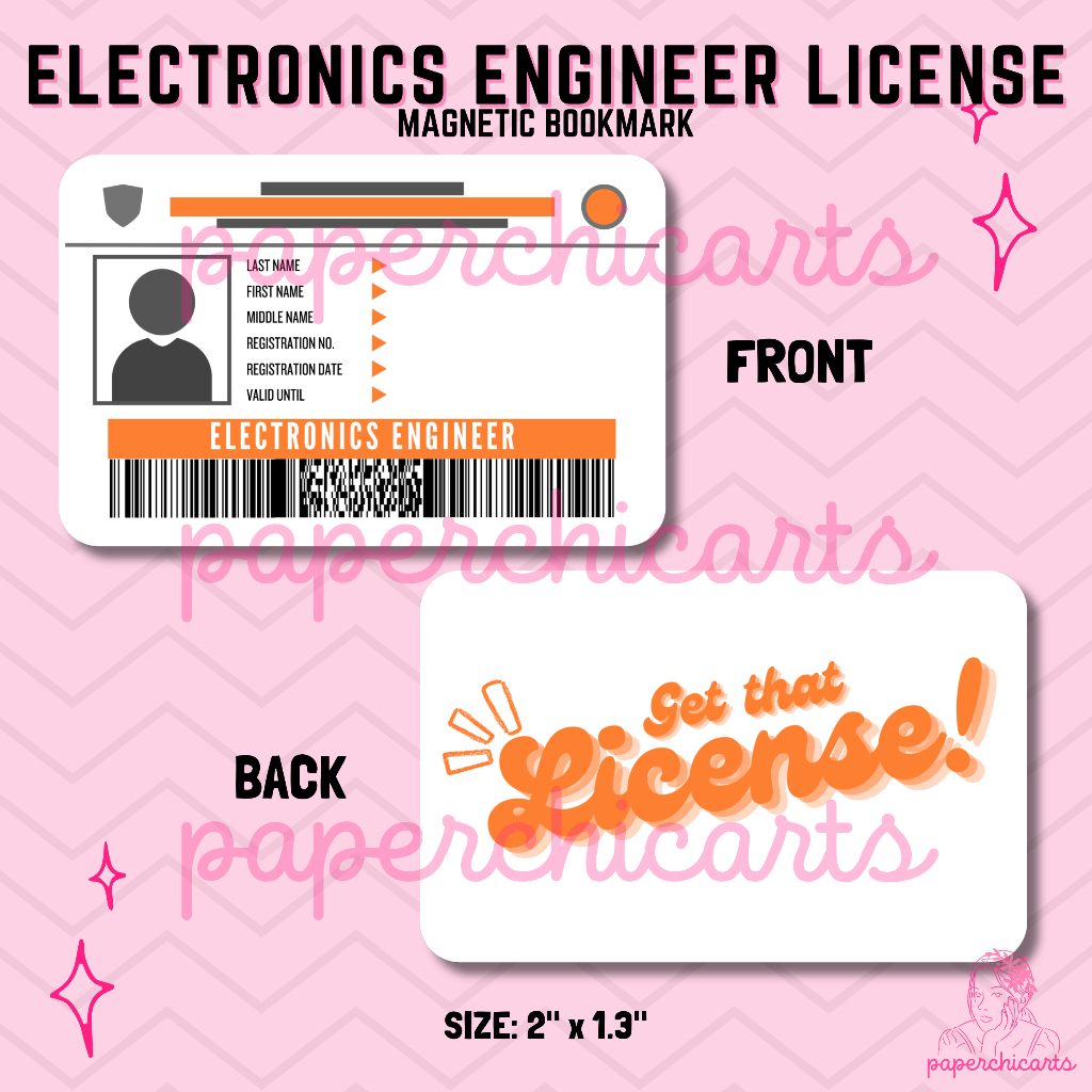 Electronics Engineer License I Magnetic Bookmark by Paperchicarts Ph ...