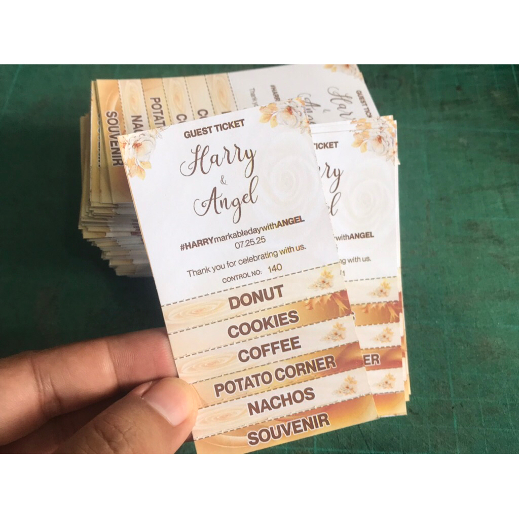 ticket stub 100pcs customized stub | Shopee Philippines