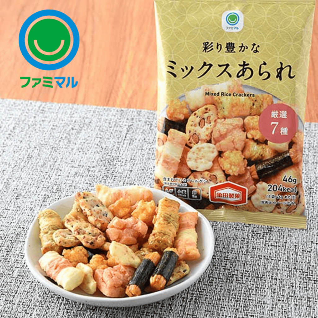 FamilyMart Colorful mixed arare rice crackers 46g / Japanese popular ...