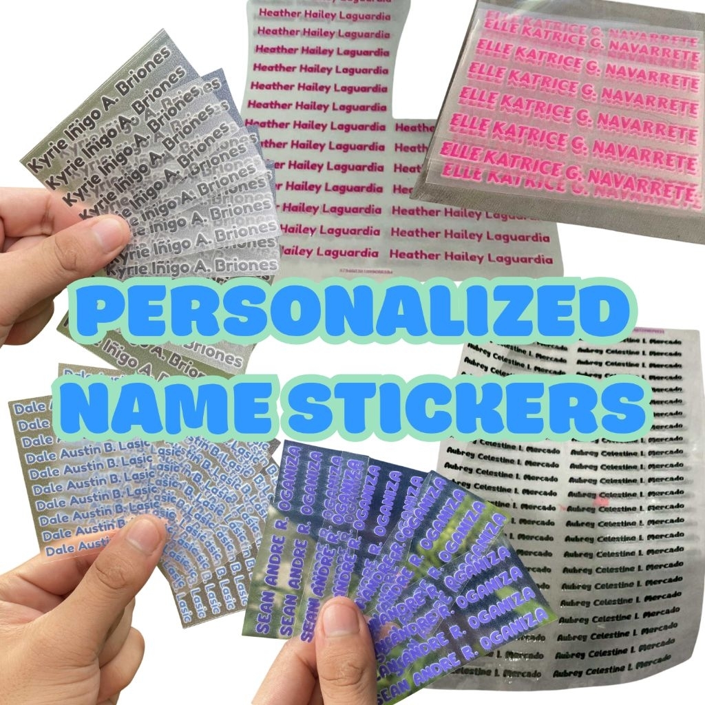 Personalized Sticker Name for School Supplies | UV DTF Sticker | Shopee ...