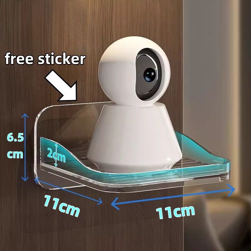 Transparent Wall-Mounted Camera Holder with Easy Setup 360 Camera Mount ...