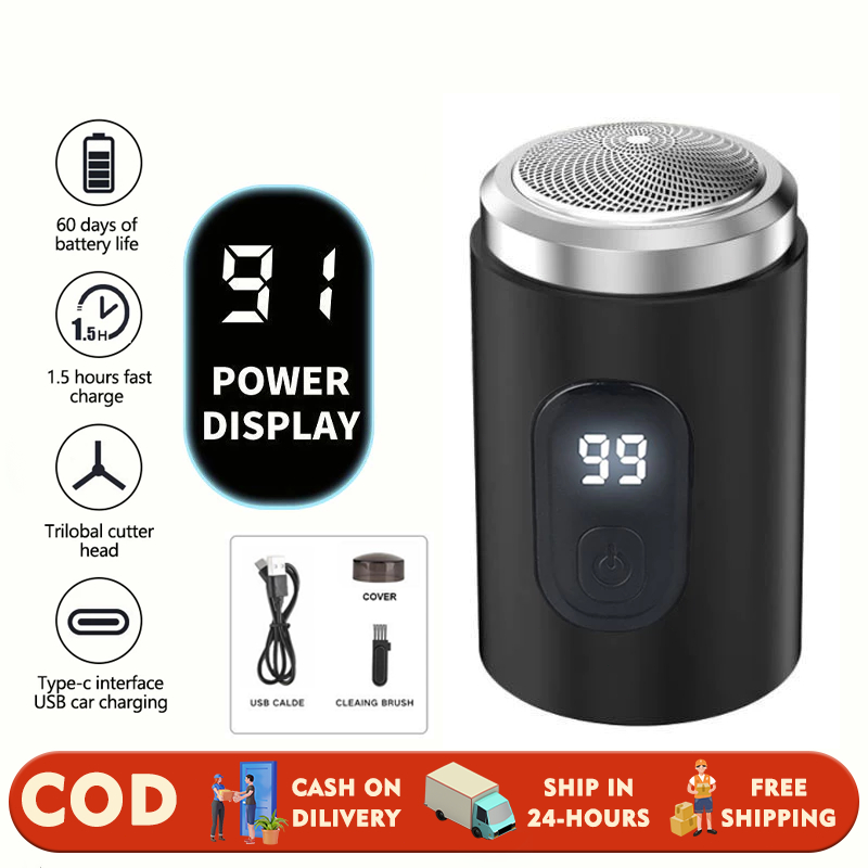 LCD Display Portable MINI Electric Shaver for Men Travel Beard Razor ...