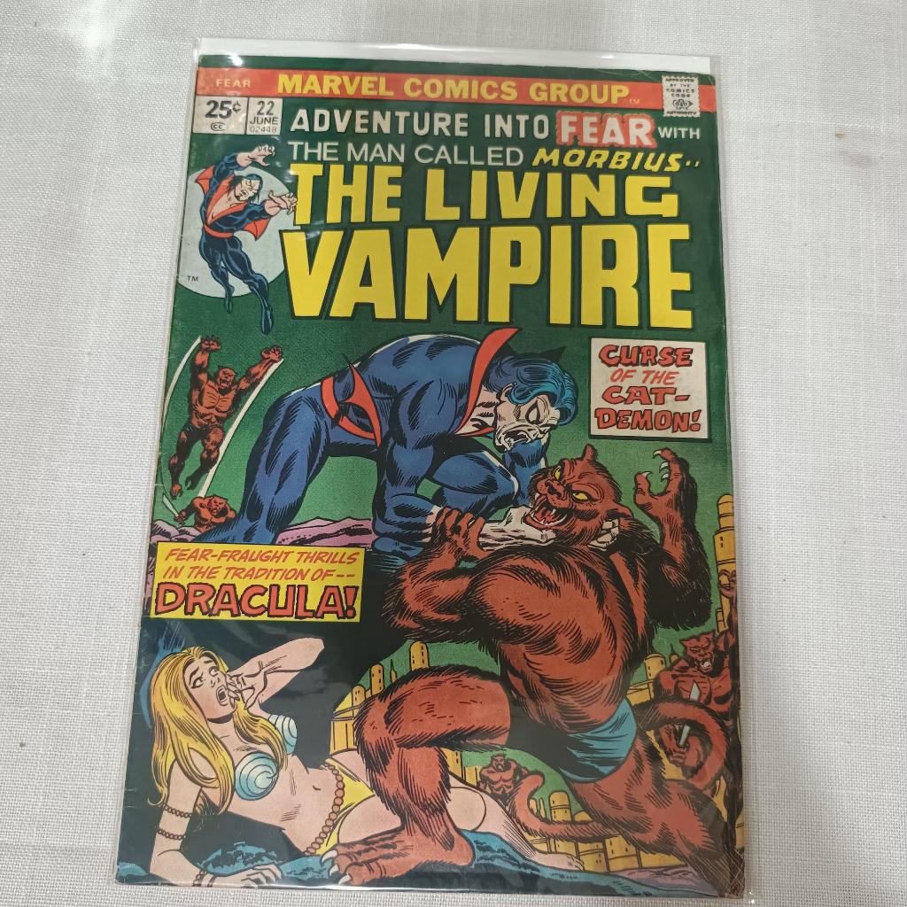 FEAR - Morbius The Living Vampire #22 - VG condition Marvel comics 1974 ...