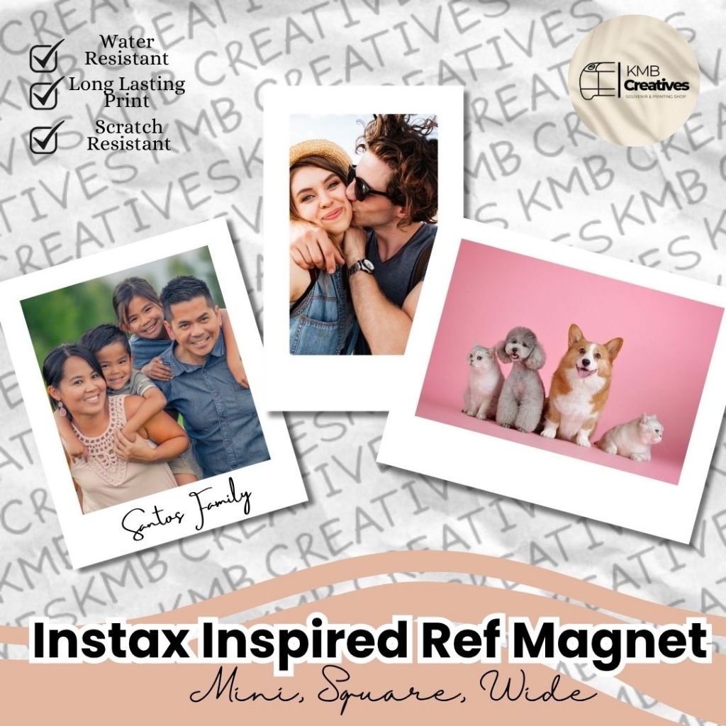 KMB | Instax Inspired Ref Magnet | Mini, Square, & Wide | Shopee ...