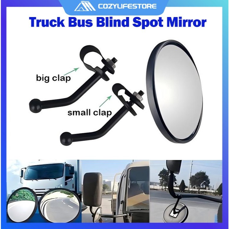 Truck Bus Blind Spot Mirror Adjustable Wide Angle Rearview Mirror ...