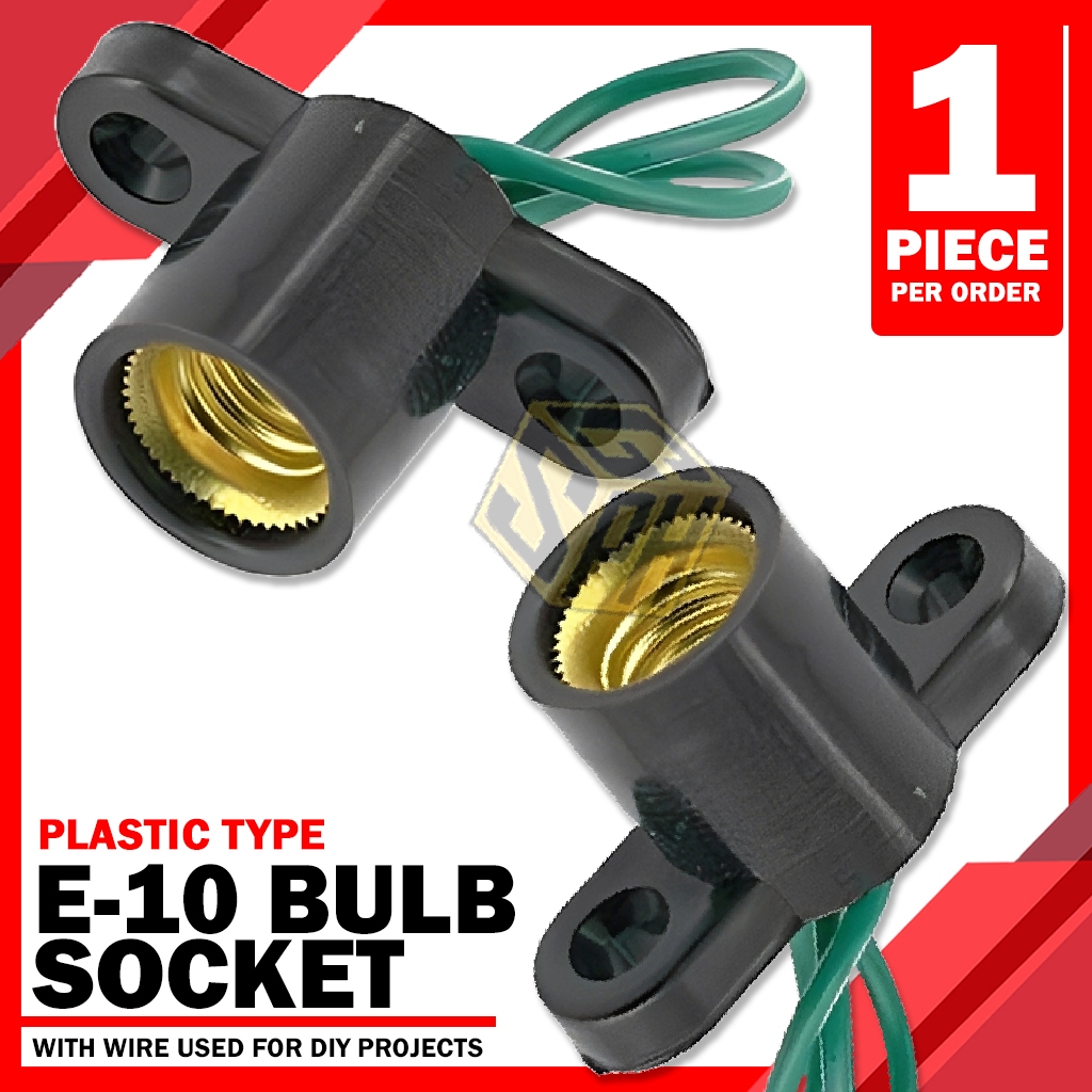 GS Plastic Socket with Wire E10 Base for Flashlight Bulb / Student ...