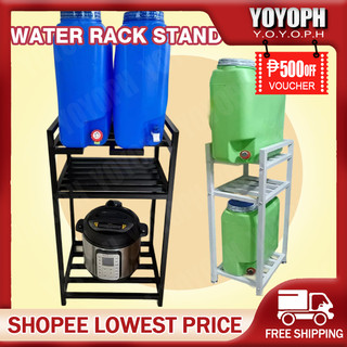 Water Rack Stand 2/3 Layers Water Container Rack Metal Water Tank Rack ...