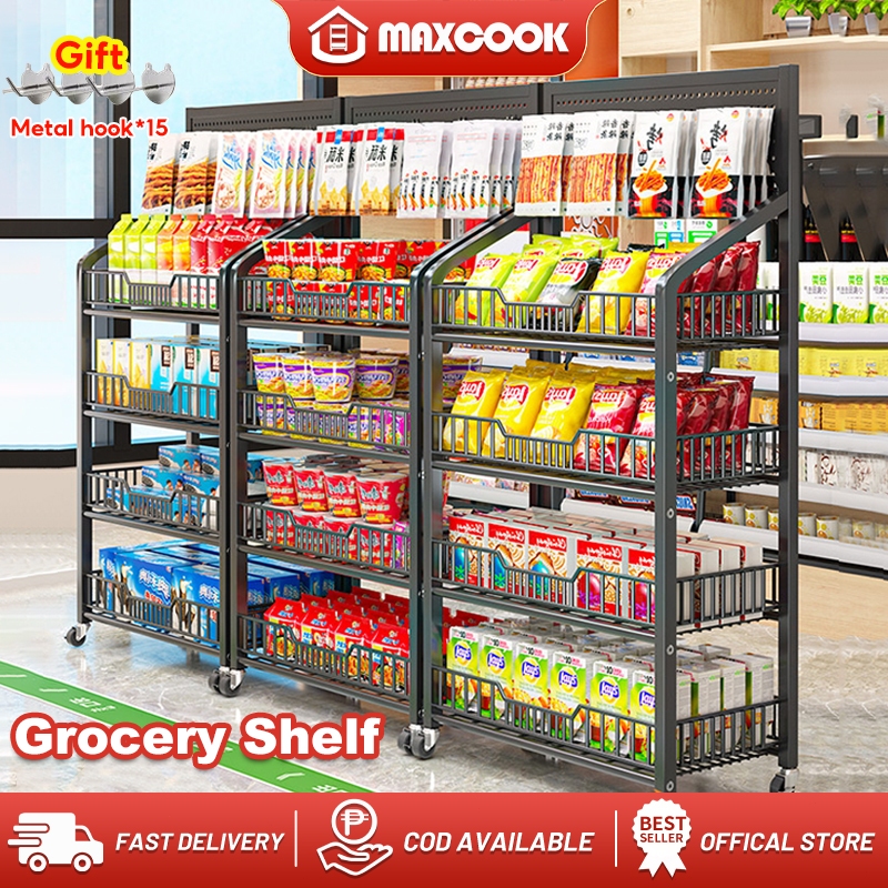 MAXCOOK 5 Layers Snack Display Rack Grocery Rack for Store Supermarket ...