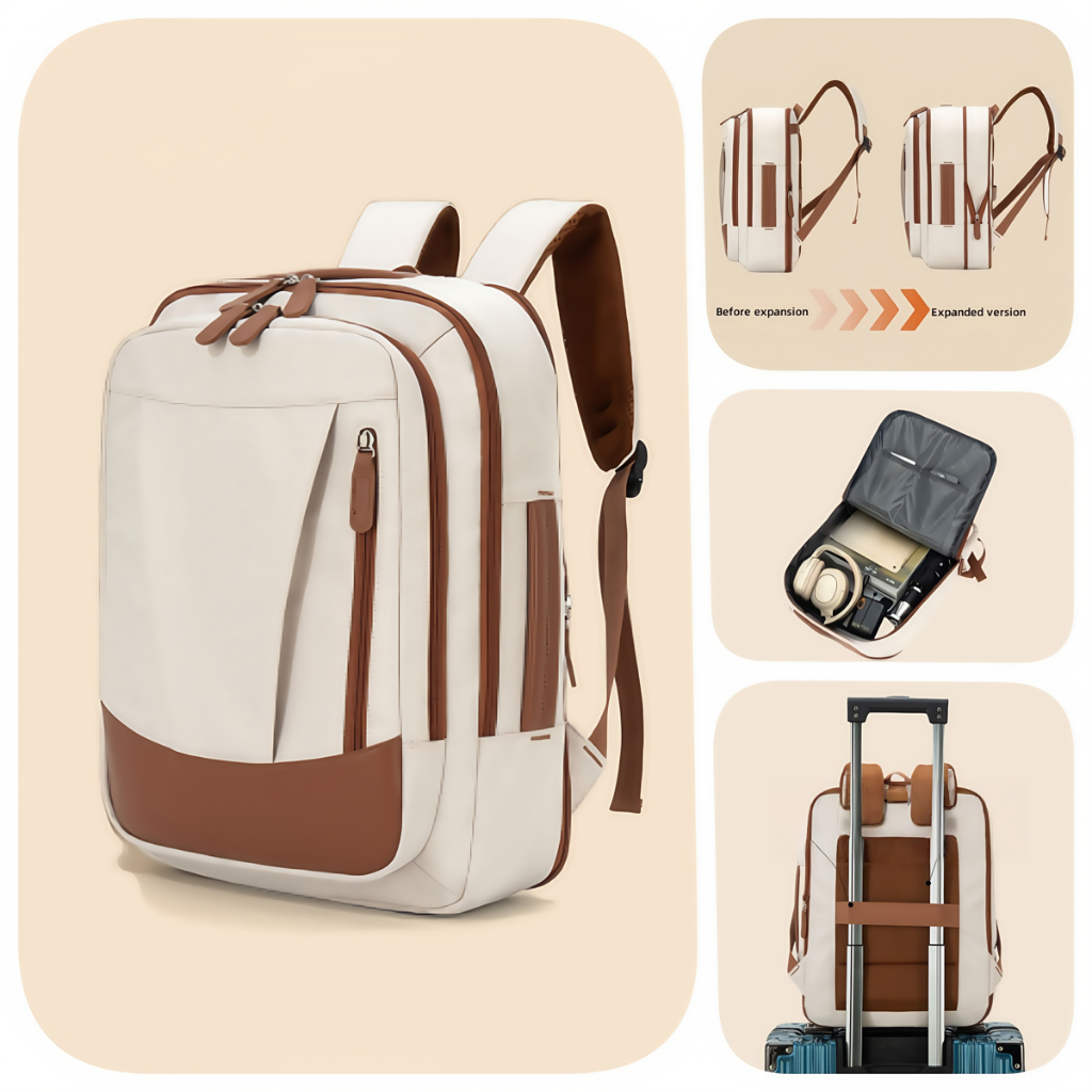 Large capacity Expandable Commuting Backpack Unisex ...
