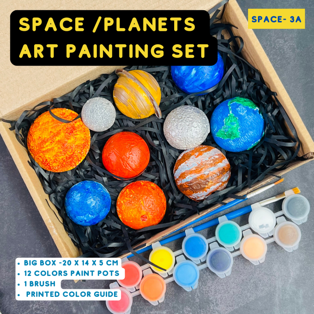 PLANETS ART SET 3 PLASTER PAINTING KIT AND PARTY GIVEAWAYS GIFTS Art ...