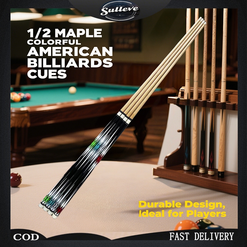 1/2Maple Superb 1Pcs Pool Cues 145CM Cue Sticks For Professional ...