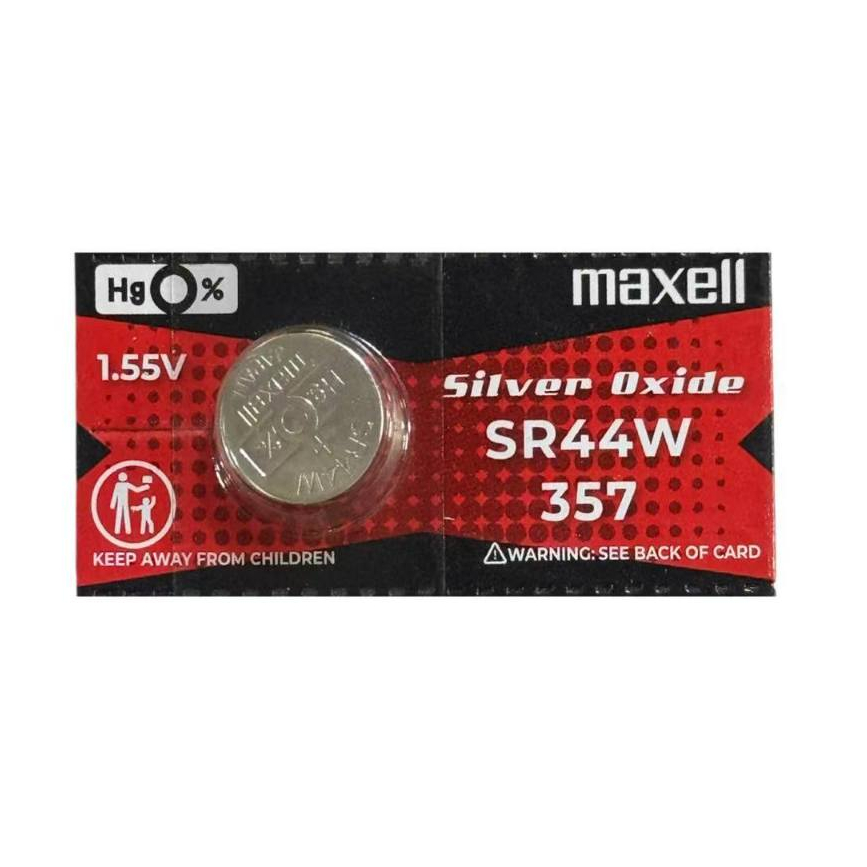Maxell SR44W 357 165mAh 1.55V Silver Oxide Button Cell Battery original ...