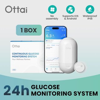 Ottai CGM Continuous Glucose Monitoring 24h*2 weeks Real Time Dynamic ...