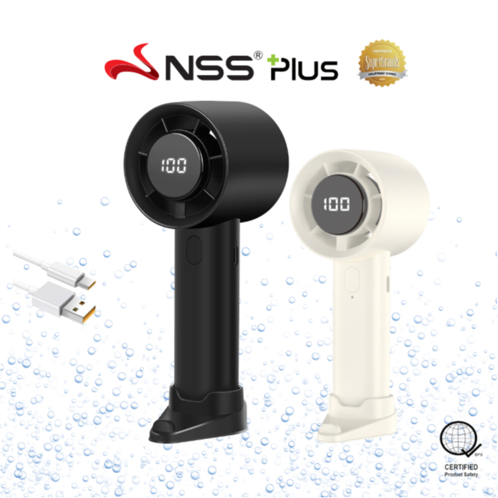 NSS B1T1 Mini Fan – Rechargeable 1800mAh Turbo Mini Fan with 100 Wind ...
