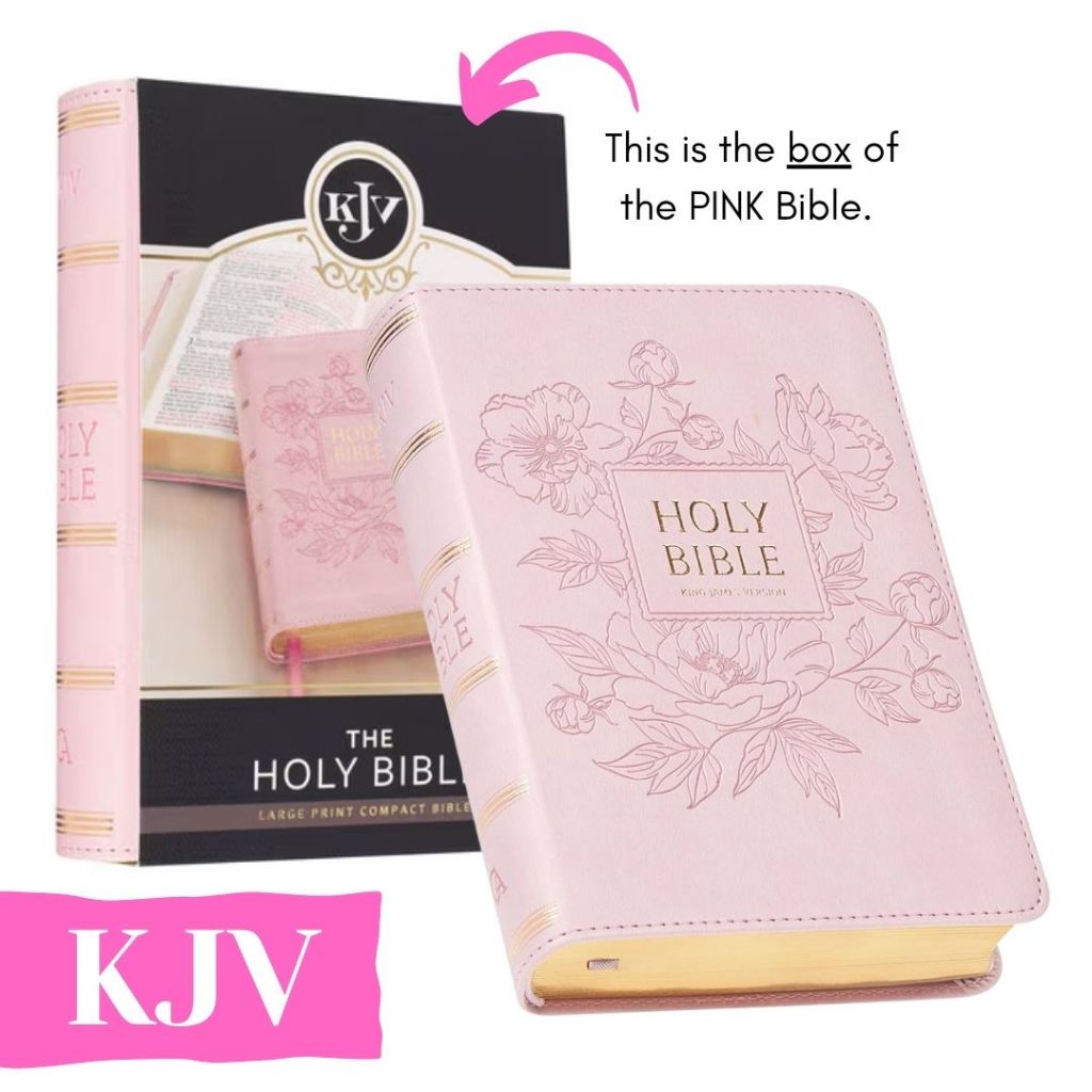 King James Version KJV Holy Bible, Compact Large Print (BALLET PINK ...