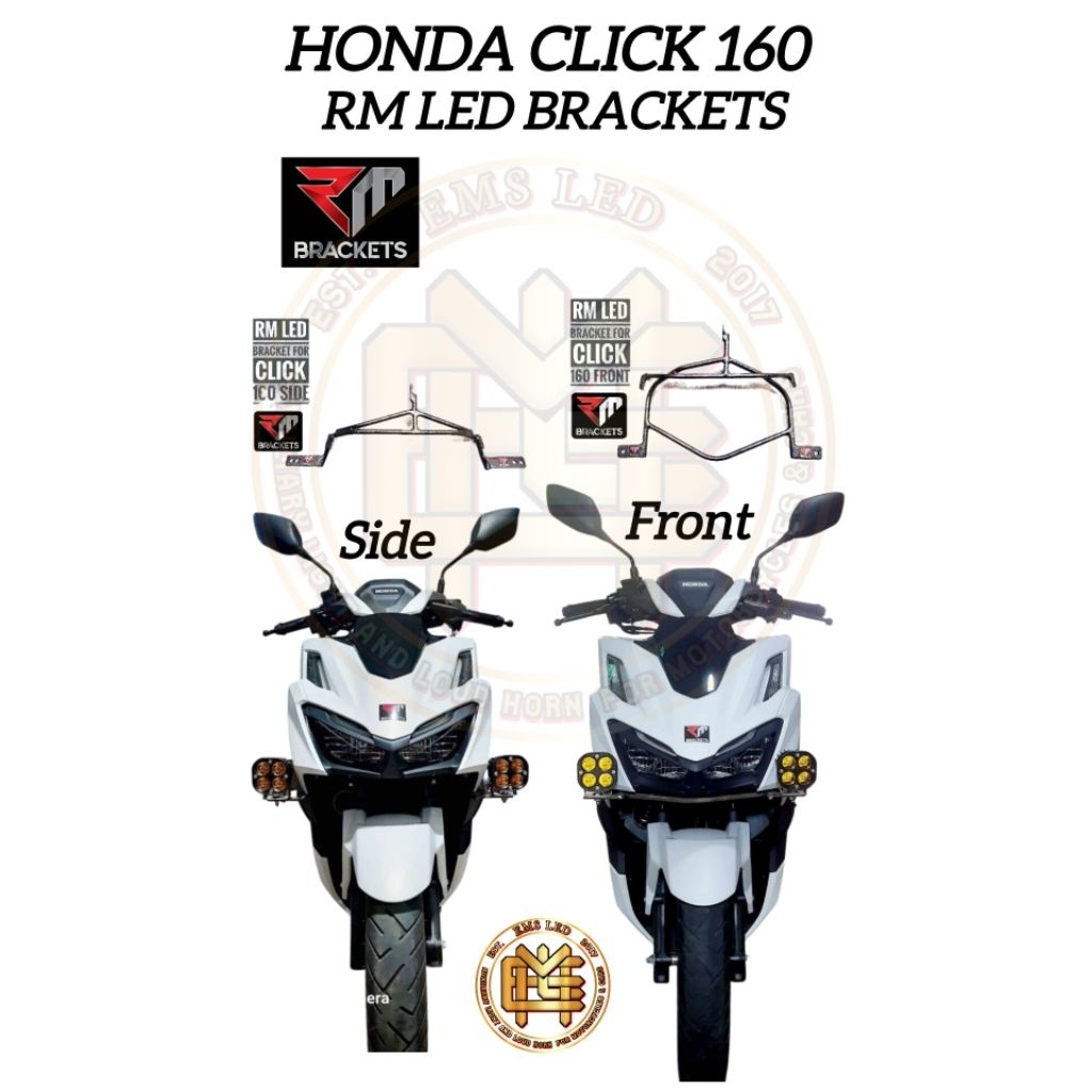 HONDA CLICK 160 RM LED BRACKET HEAVY DUTY For Honda click 160 | Shopee ...