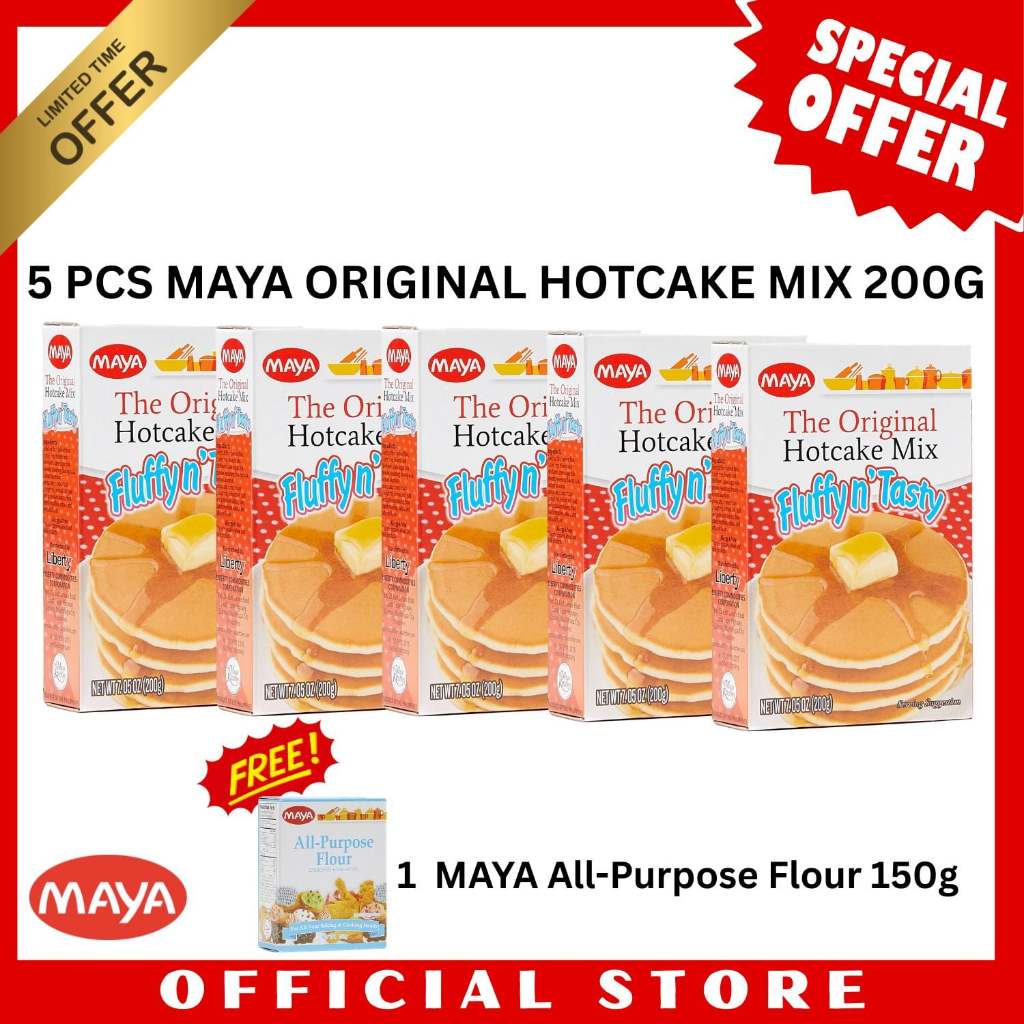 MAYA Promo Pack - 5 pcs MAYA Original Hotcake Mix 200g with FREE MAYA ...