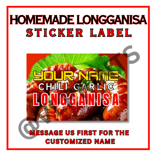 Customized Longganisa Sticker Label for your Business | Shopee Philippines