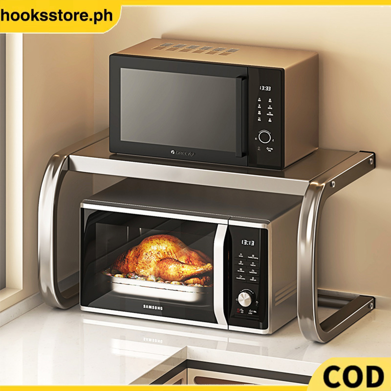 ¥COD¥ Kitchen Rack Microwave Rack U-Shaped Oven Shelf Home Storage ...