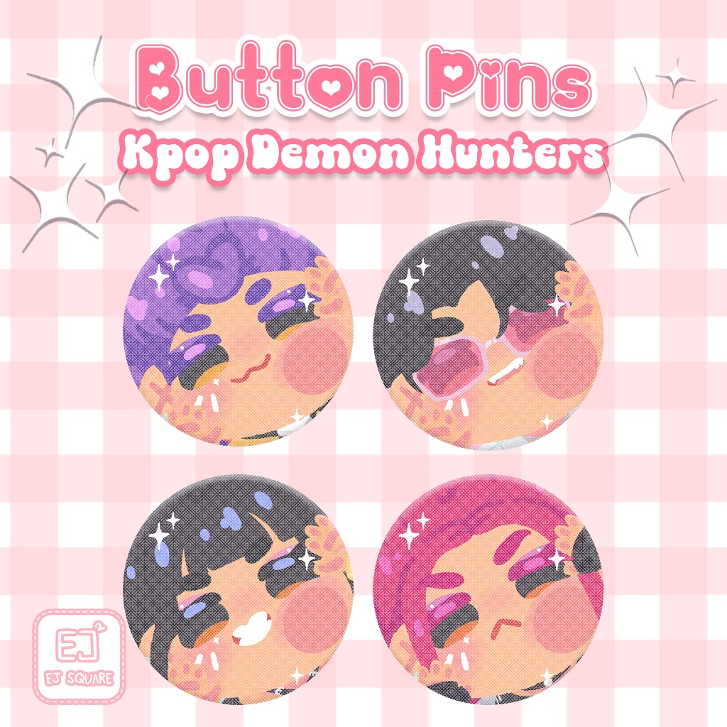 KPOP DEMON HUNTERS BUTTON PINS | EJ SQUARE | Shopee Philippines