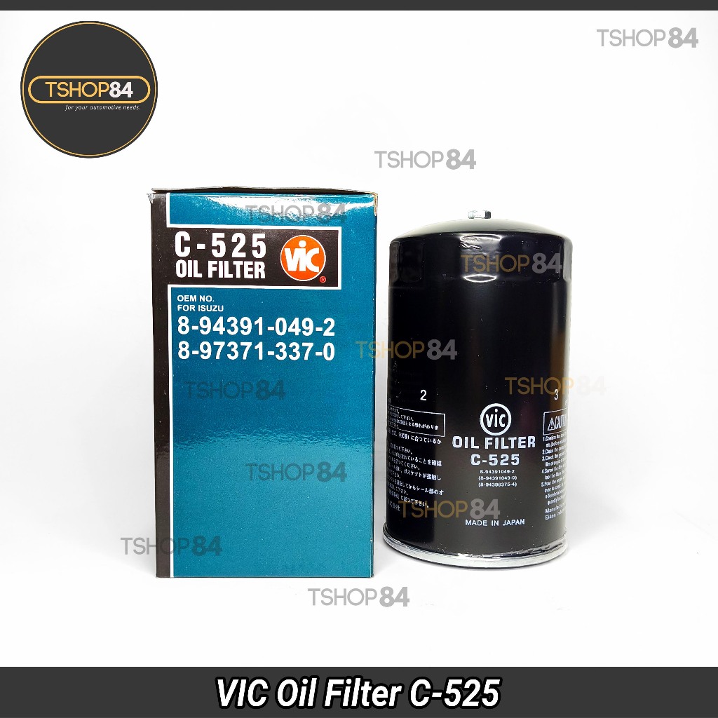 VIC Oil Filter C-525 Isuzu Forward 6HH1 6HE1 6HL1 6HK1 6HA1 | Shopee ...