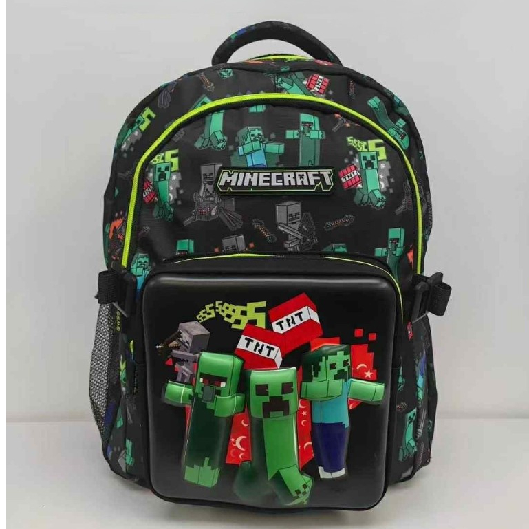 Minecraft Large Capacity School Backpack Outdoor Casual Backpack 16inch ...