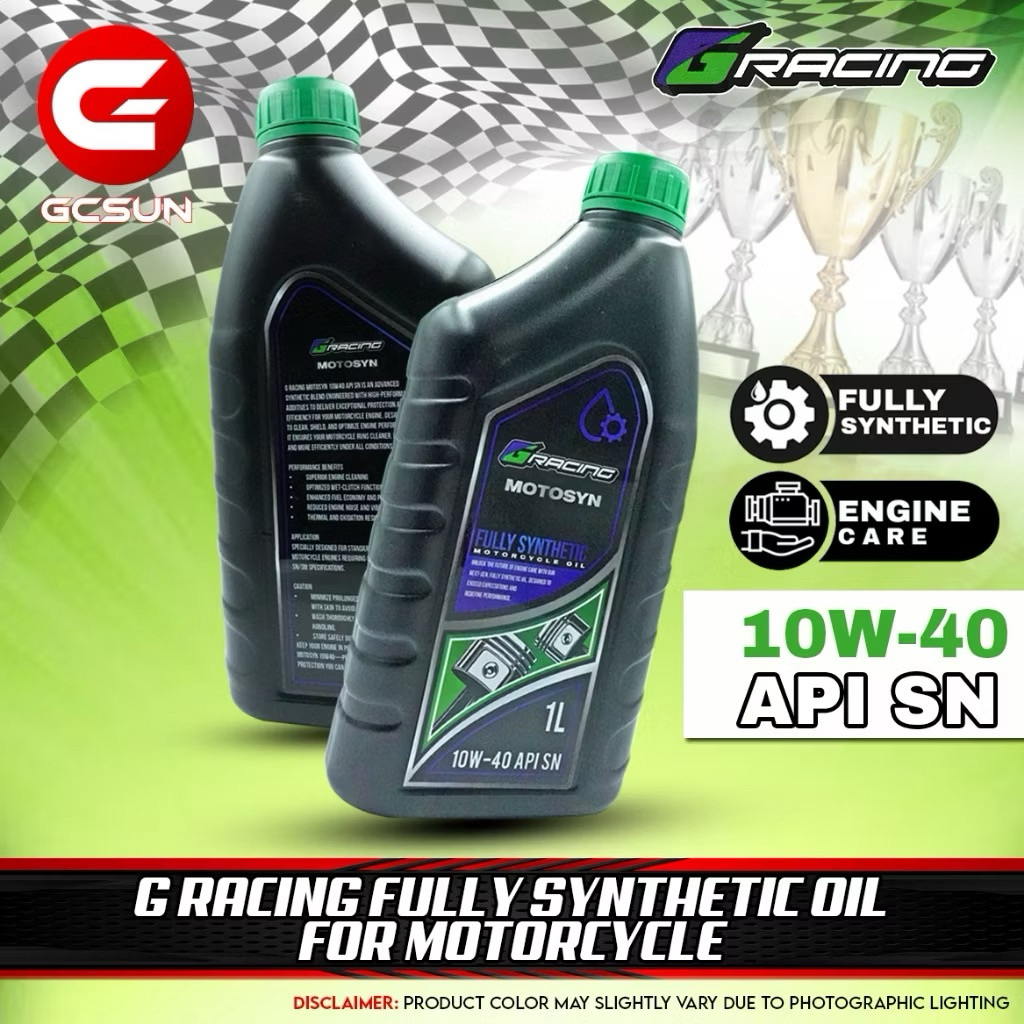 G RACING FULLY SYNTHETIC OIL FOR MOTORCYCLE / GCSUN MOTORCYCLE ...