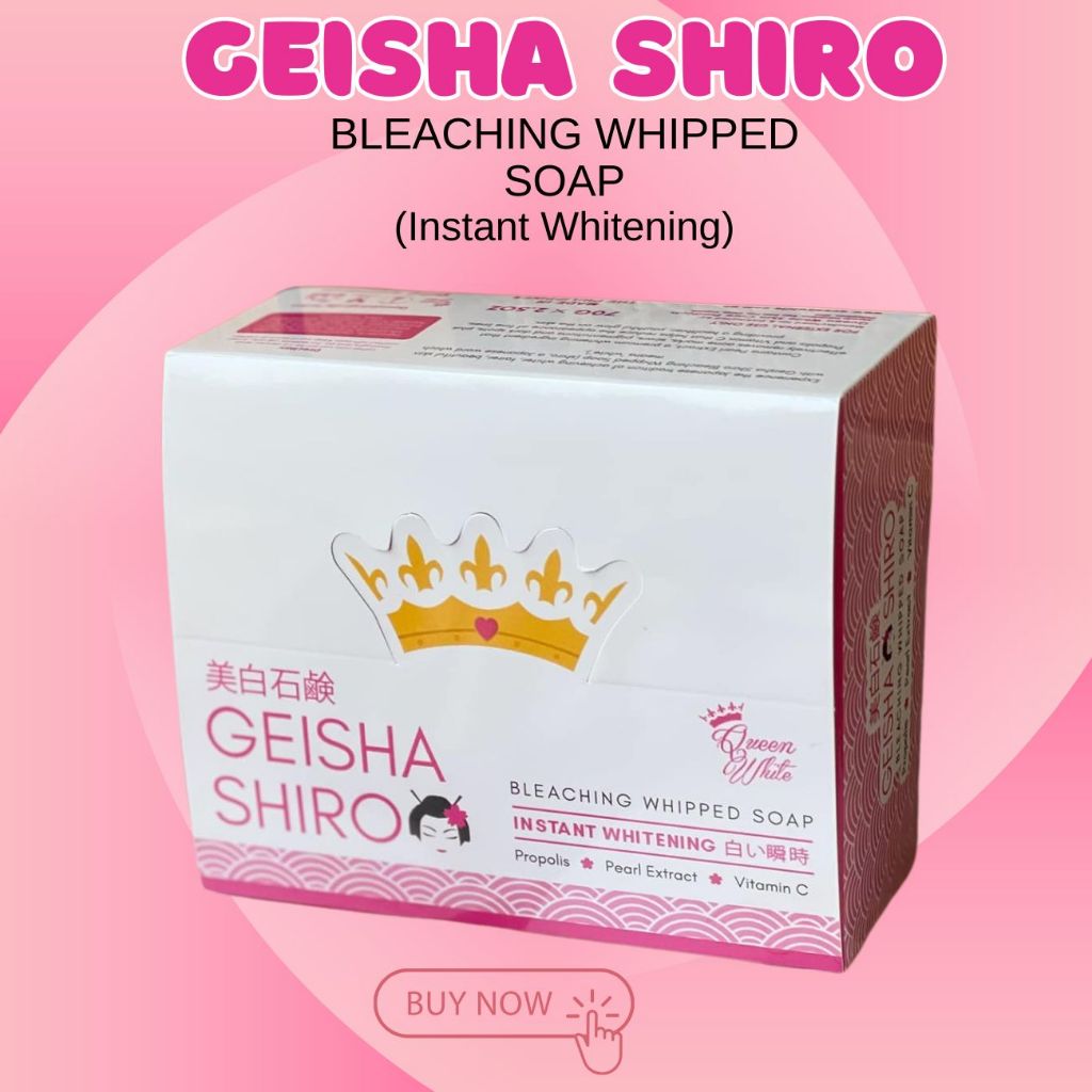 Queen White Geisha Shiro Bleaching Whipped Soap 70g 12x Whitening, Scar ...