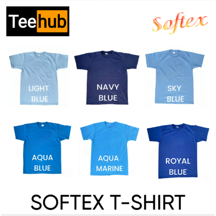 SOFTEX ROUNDNECK T SHIRT FOR MEN AND WOMEN SHADE OF BLUE (ROYAL LIGHT ...
