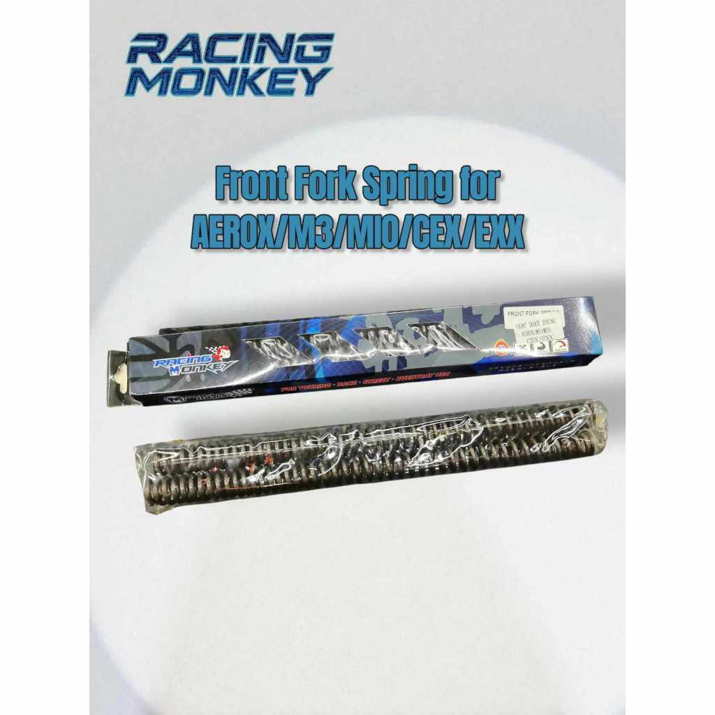 RACING MONKEY FRONT SHOCK SPRING SET FOR NMAX/AEROX/CLICK/M3/MIO/BEAT ...